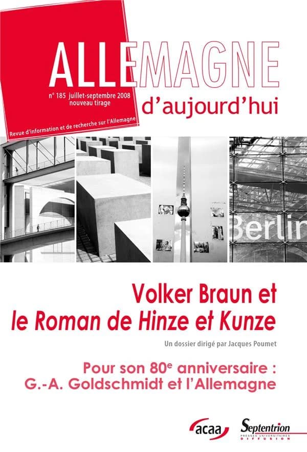 ALLEMAGNE D'AUJOURD'HUI, N 185