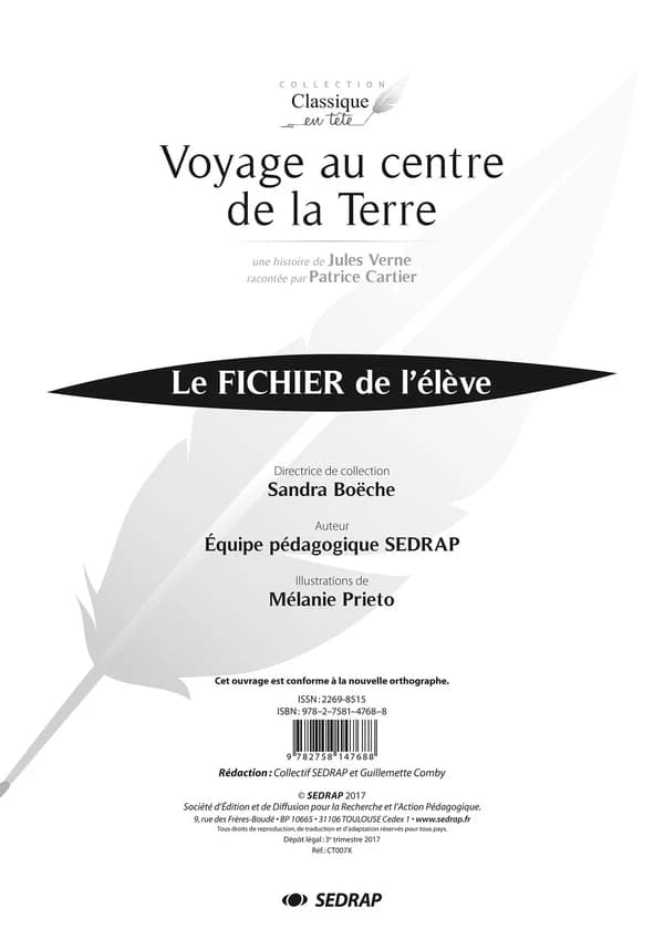 Voyage au centre de la terre : Le fichier de l'élève