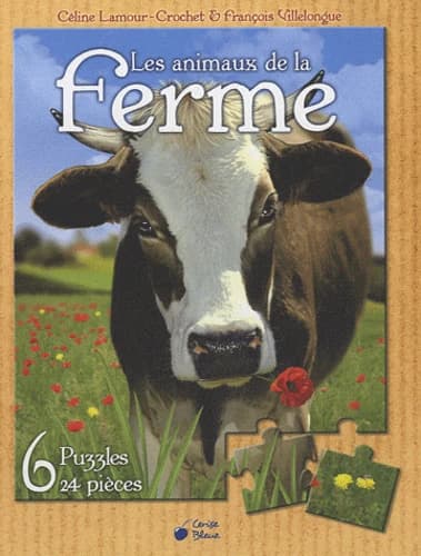 Les animaux de la ferme : 6 puzzles, 24 pièces