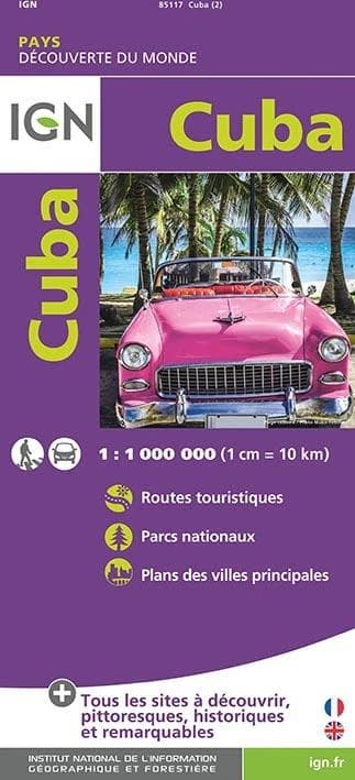 Cuba : carte touristique (Éd. 2) cartographie cartographie MairDumont ; [publié par l']Institut national de l'information géographique et forestière