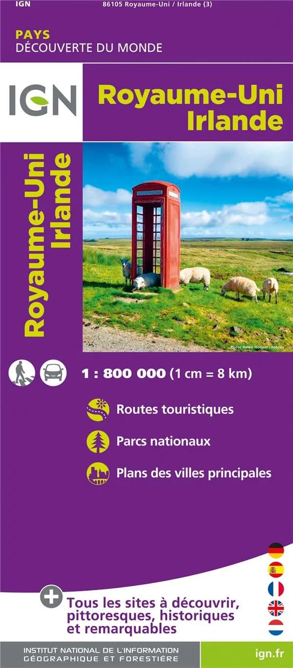 Royaume-Uni - Irlande (Éd. 3) cartographie MairDumont ; [publié par l'] Institut national de l'information géographique et forestière : United Kingdom - Ireland