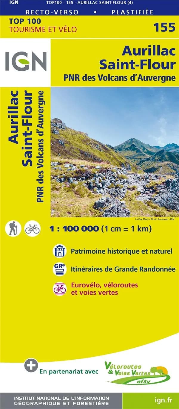 Aurillac - Saint-Flour : PNR des volcans d'Auvergne (Éd. 4) Institut national de l'information géographique et forestière