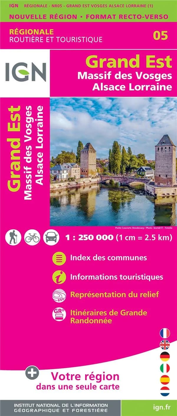 Grand-Est : Massif des Vosges, Alsace, Lorraine (Éd. 1) Institut national de l'information géographique et forestière