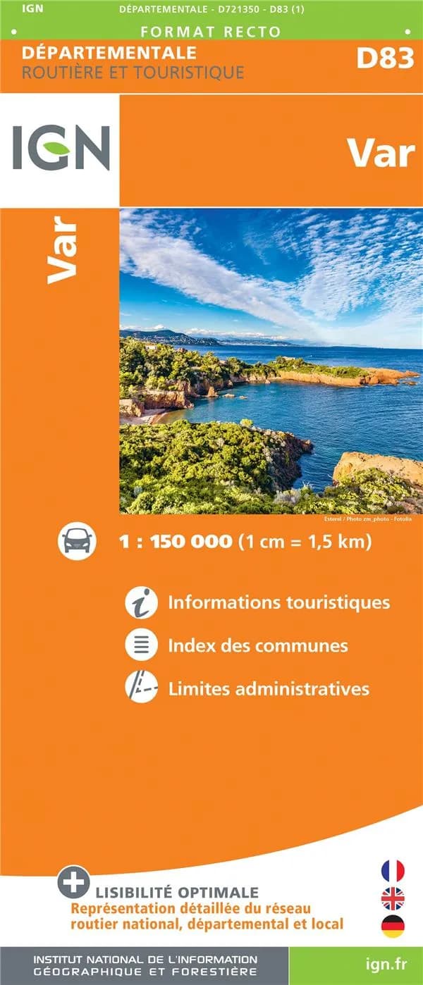 Var (Éd. 1) réalisé et édité par l'Institut national de l'information géographique et forestière