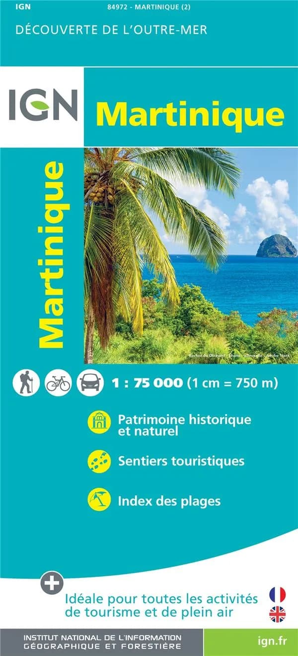 Martinique (Éd. 2) réalisé et édité par l'Institut national de l'information géographique et forestière : Martinique : discovery of overseas territories