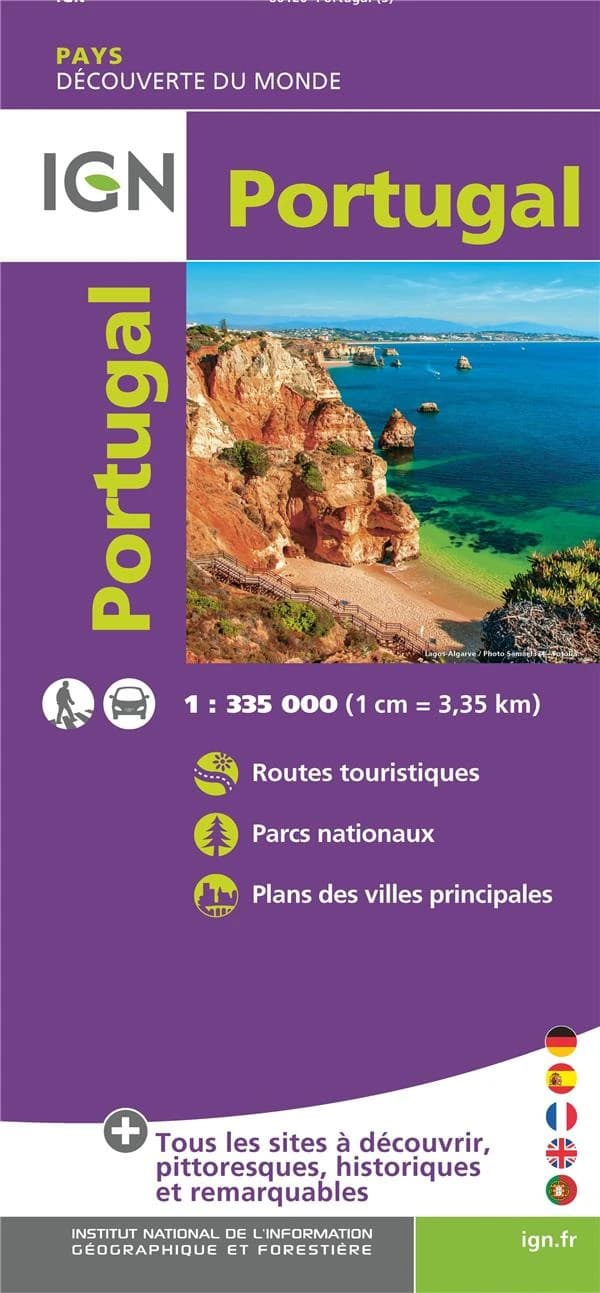 Portugal (Éd. 3) cartographie MairDumont ; diffusée par l'Institut national de l'information géographique et forestière : Portugal : discovering the world
