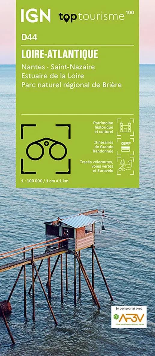 Loire-Atlantique : Nantes, Saint-Nazaire, estuaire de la Loire, Parc naturel régional de la Brière (Éd. 1) réalisé et édité par l'Institut national de l'information géographique et forestière