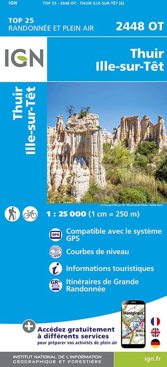 Thuir : Ille-sur-Têt (Éd. 6) Institut national de l'information géographique et forestière ; [avec la collaboration de la Fédération française de randonnée pédestre]