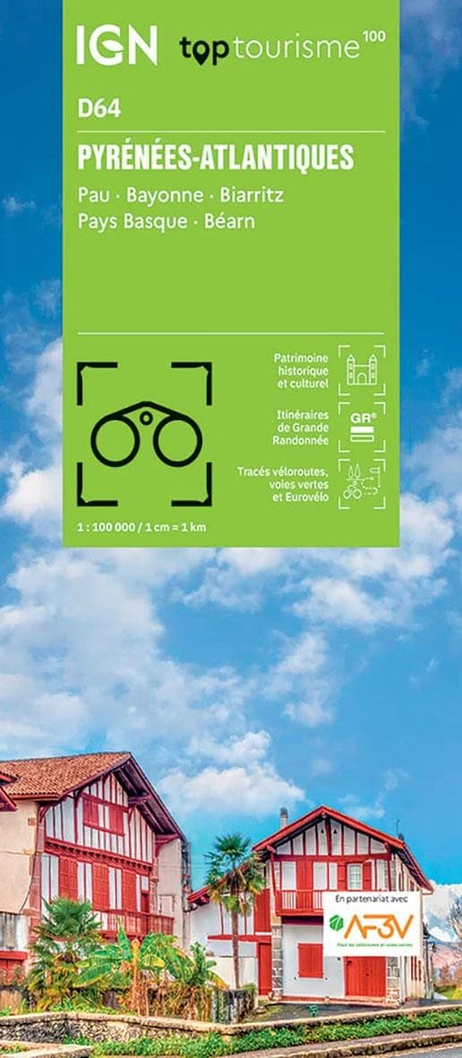 Pyrénées-Atlantiques : Pau, Bayonne, Biarritz, Pays-Basque, Béarn (Édition 1) réalisé et édité par l'Institut national de l'information géographique et forestière