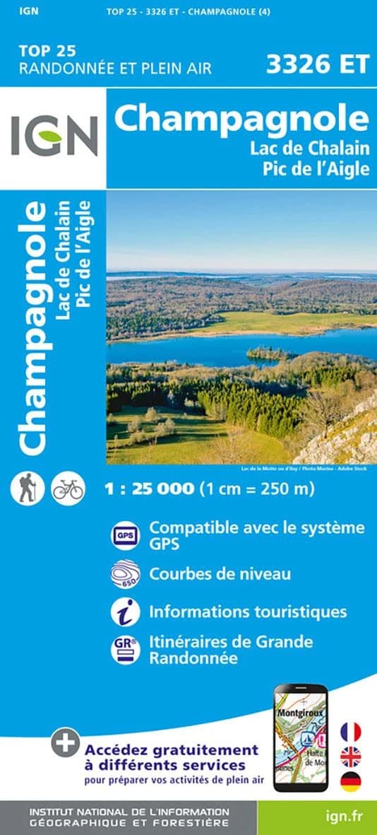 Champagnole : lac de Chalain - Pic de l'Aigle (Éd. 4) Institut national de l'information géographique et forestière ; [avec la collaboration de la Fédération française de la randonnée pédestre]