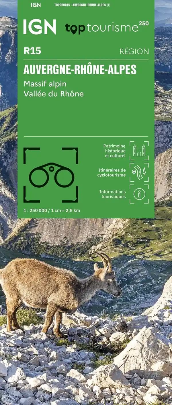 Auvergne-Rhône-Alpes : massif alpin, vallée du Rhône (1re édition) Institut national de l'information géographique et forestière