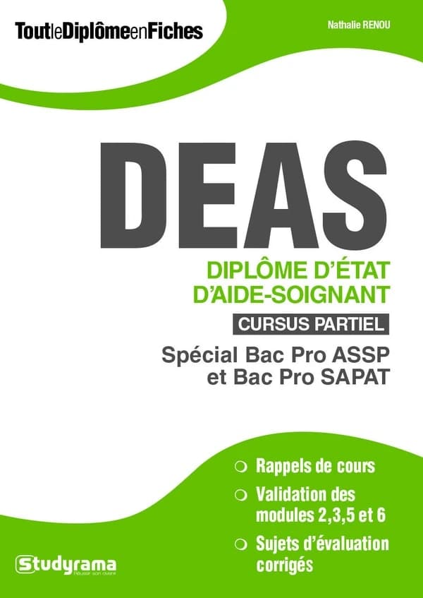 Diplôme d'État d'aide-soignant, cursus partiel spécial bac ASSP et bac SAPAT