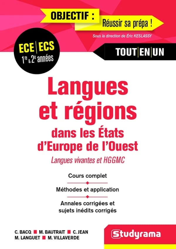 Langues et régions dans les États d'Europe de l'Ouest : langues vivantes et HGGMC : ECE-ECS, 1re & 2e années