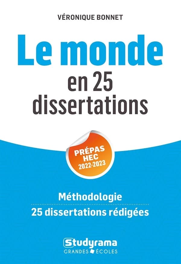 Le monde en 25 dissertations : sujet des concours EC 2023