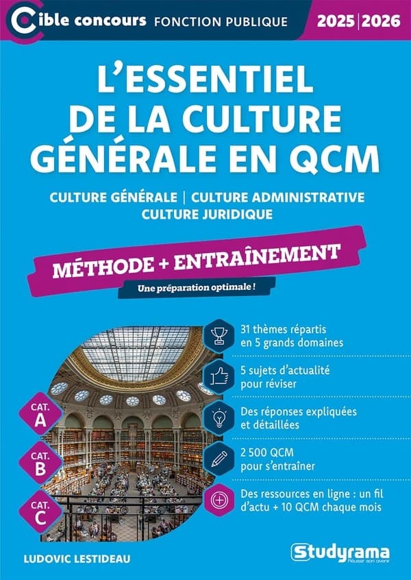 L’essentiel de la culture générale en QCM : Méthode + entraînement
