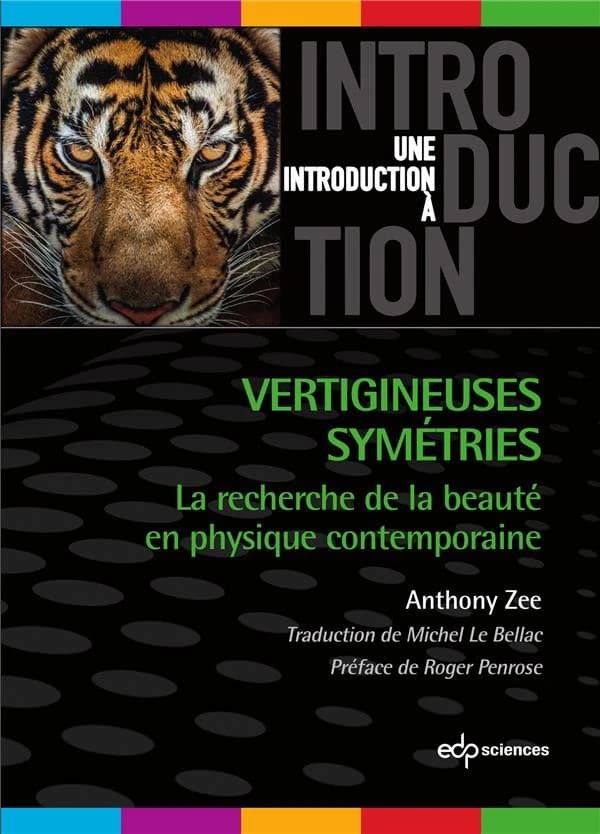 Vertigineuses symétries : la recherche de la beauté en physique contemporaine ([Nouvelle éd.]) Anthony Zee ; traduction de Michel Le Bellac ; préface de Roger Penrose