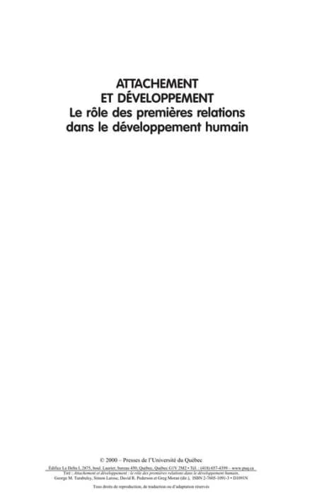 Attachement et développement : le rôle des premières relations dans le développement humain