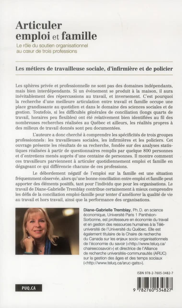 Articuler emploi et famille : le rôle du soutien organisationnel au cœur de trois professions