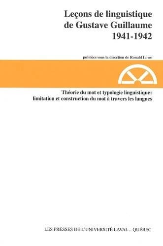 Théorie du mot et typologie linguistique. 1941-1942, Série B : limitation et construction du mot à travers les langues