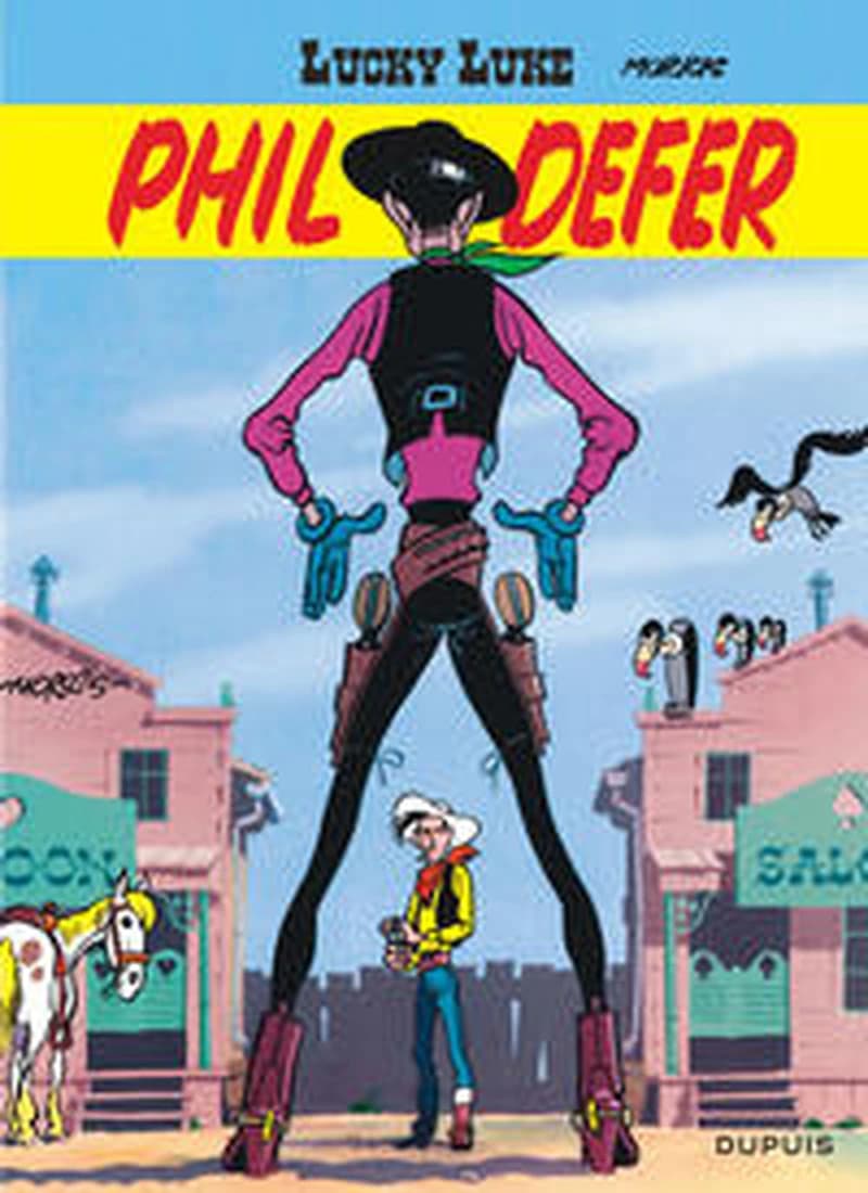 Phil Defer "le faucheux", suivi de Lucky Luke et Pilule