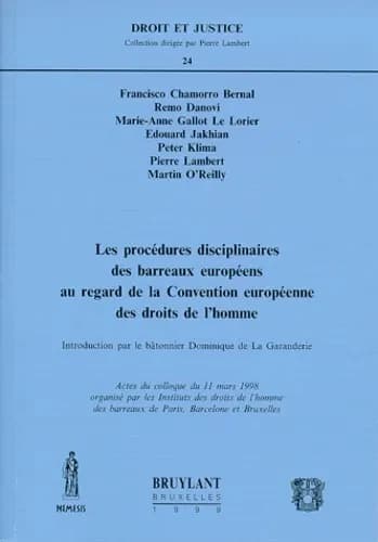 Procedures disc.barreaux europ