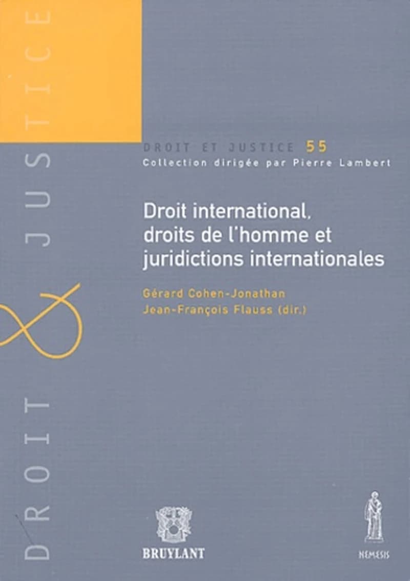 Droit international, droits de l'homme et juridictions internationales : actes de la table ronde du 10 juillet 2003 organisée par l'Institut international des droits de l'homme