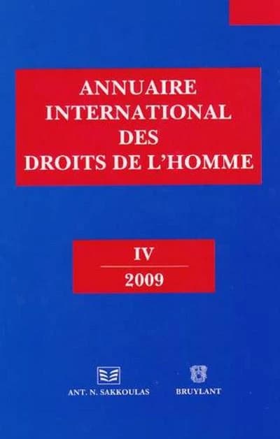 Annuaire international des droits de l'homme Tome 4 (édition 2009)