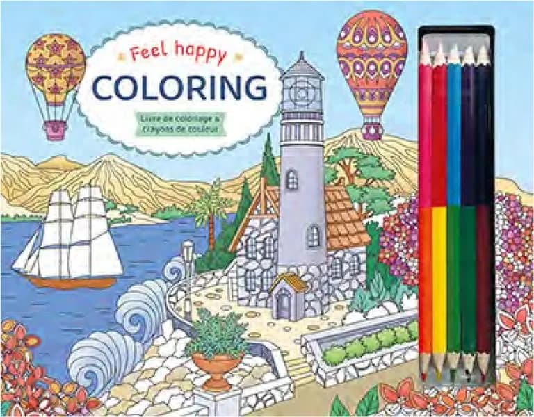 Feel happy coloring : livre de coloriage : [Album à colorier]