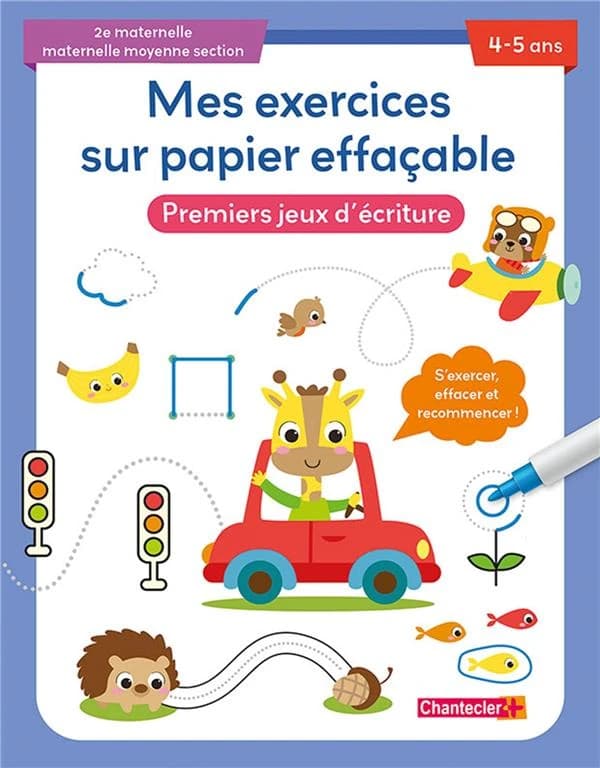 Mes exercices sur papier effaçable MS : Premiers jeux d'écriture