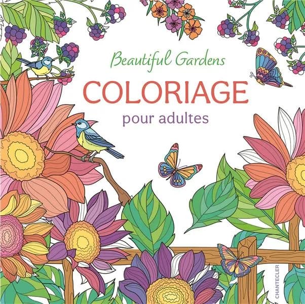 Beautiful gardens : Coloriage pour adultes