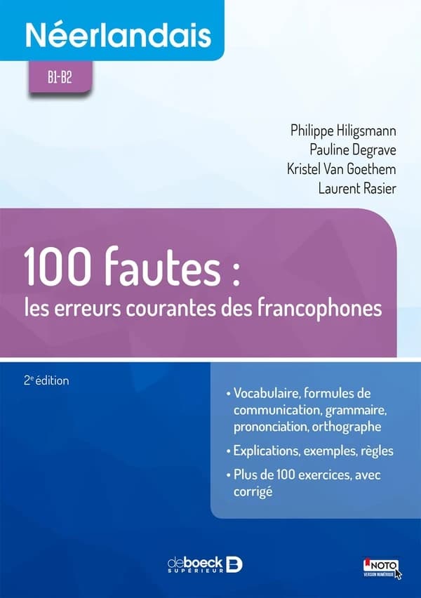 100 fautes : les erreurs courantes des francophones : néerlandais, B1-B2 (2e éd.)