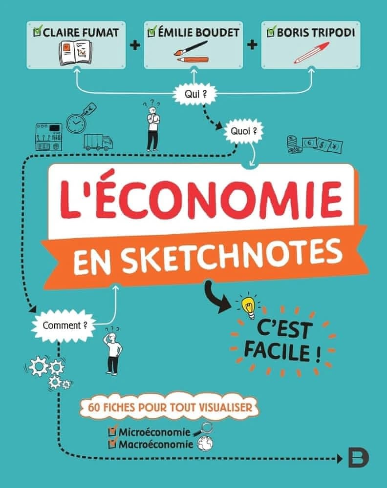 L'économie en sketchnotes : c'est facile ! : 60 fiches pour tout visualiser