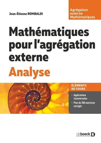 Mathématiques pour l'agrégation externe. Analyse