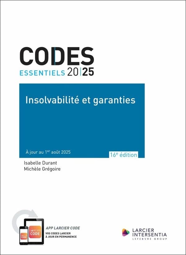 Insolvabilité et garanties (16e éd., à jour au 1er août 2025)