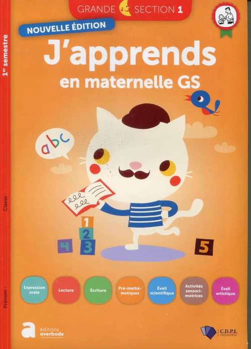 J'APPRENDS EN MATERNELLE GS -1ER SEMESTRE NED