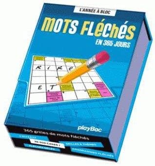 Calendrier 365 jours de mots fléchés ; année à bloc