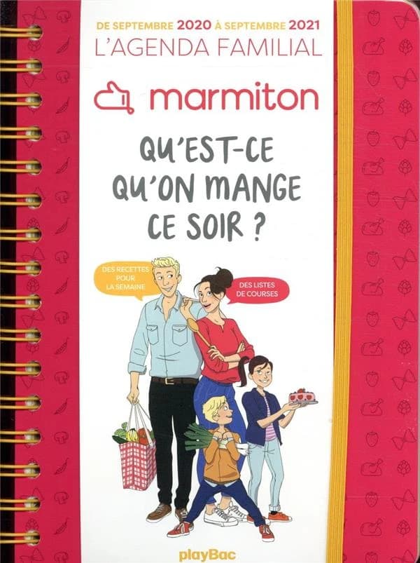 L'agenda familial Marmiton ; qu'est ce qu'on mange ce soir ? (édition 2021)