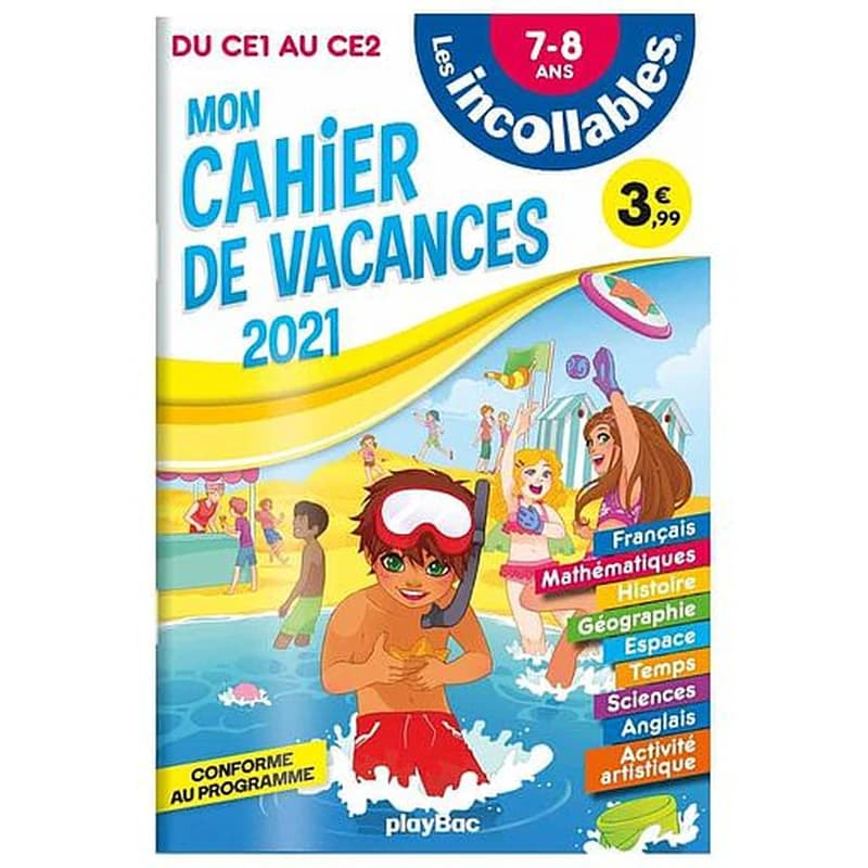 Les incollables ; mon cahier de vacances ; du CE1 au CE2 (édition 2021)