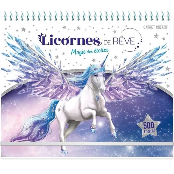 Licornes de rêve : carnet créatif, magie des étoiles : [Album à colorier]