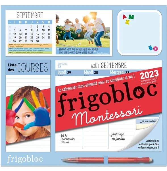 Frigobloc hebdomadaire Montessori (édition 2023)