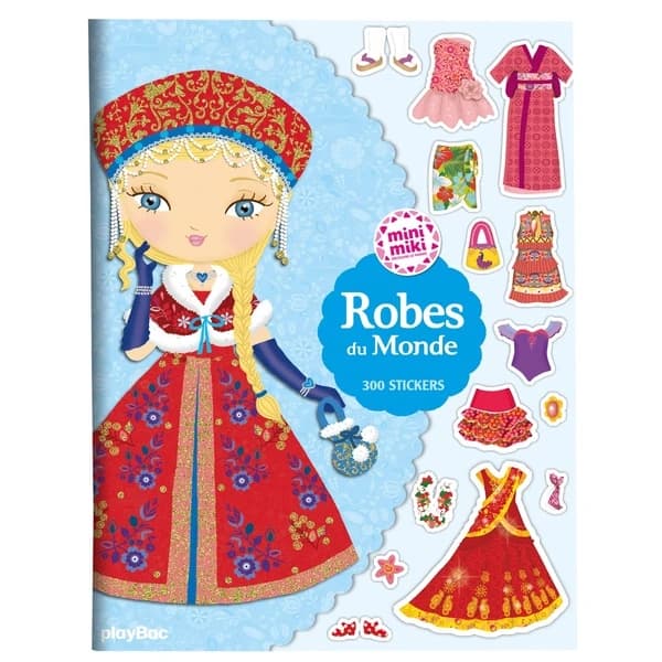 Robes du monde : Minimiki : [Album à colorier]