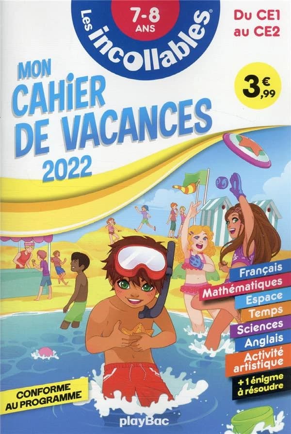 Les incollables ; mon cahier de vacances ; du CE1 au CE2 (édition 2022)
