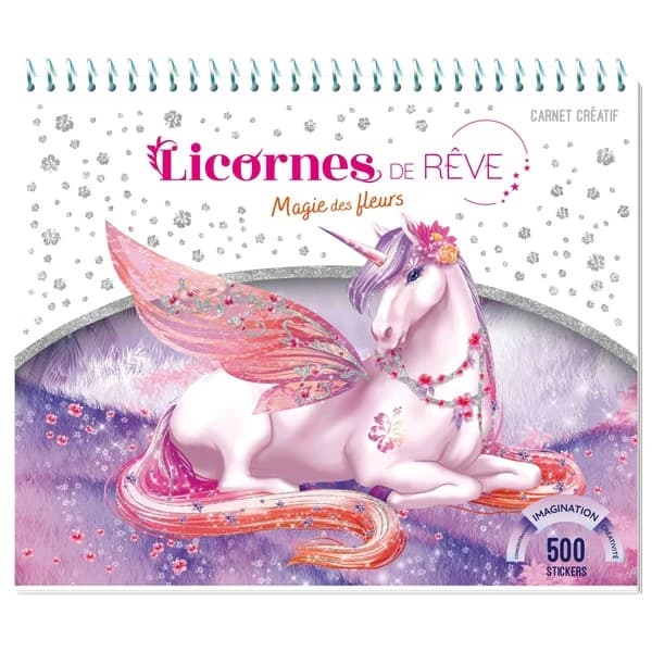 Licornes de rêve : magie des fleurs : [Autocollant]