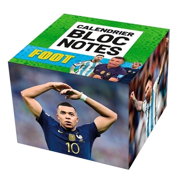 Calendrier bloc notes foot