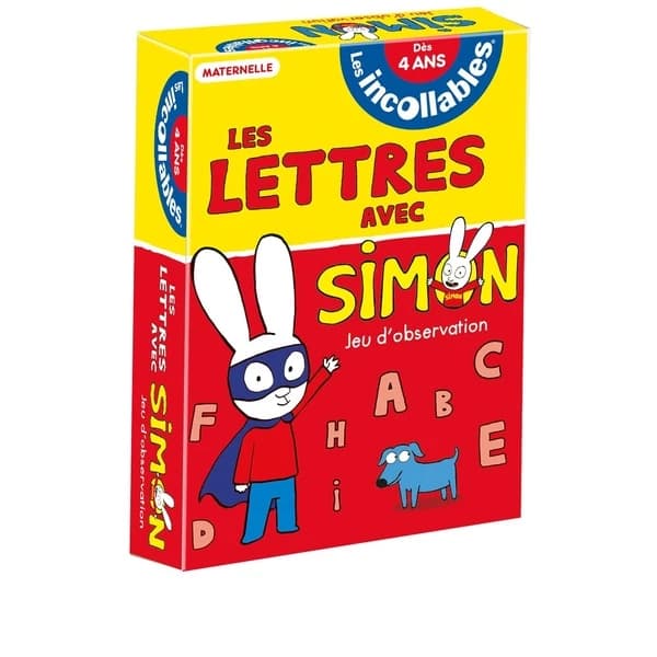 Les incollables : Les lettres avec Simon : Jeu d'observation