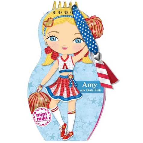 Amy aux États-Unis : Minimiki découvre le monde : [Album à colorier]
