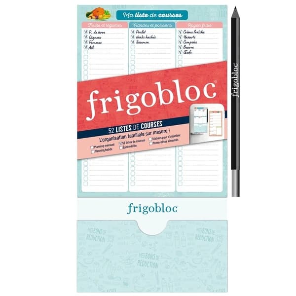 Frigobloc : 52 listes de courses : L'organisation familiale sur mesure