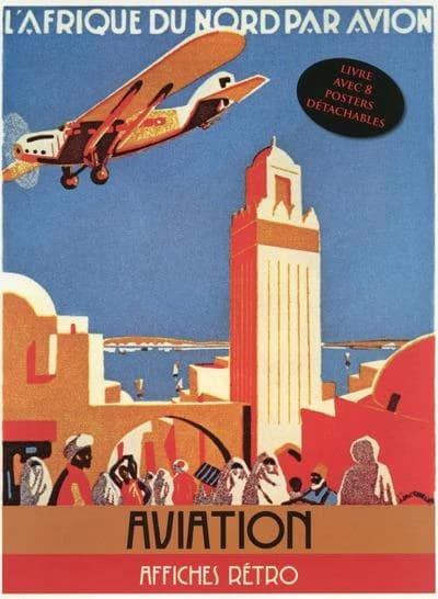 Aviation ; livre avec 8 posters détachables publicitaires cultes