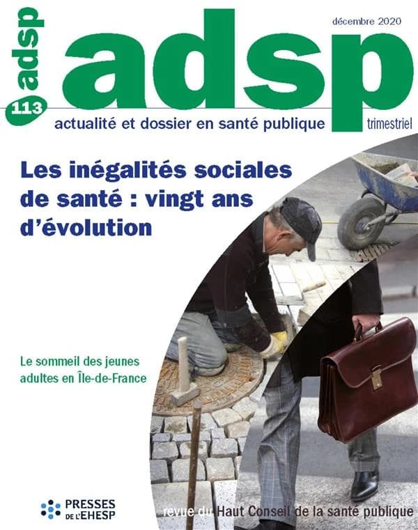 Revue ADSP : les inégalités sociales de santé : vingt ans d'évolution