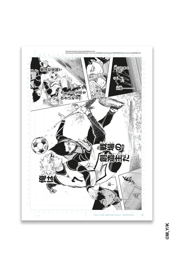 Blue Lock : Reproduction de planche de manga originale en japonais 250 gr. papier couché mat. haute résolution